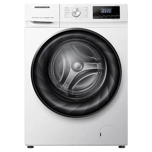 Masina de spalat rufe cu uscator Heinner HWDM-H8514A, Spalare 8 kg, Uscare 5 kg, 1400 RPM, Clasa A, Motor inverter Display LED, Blocare acces copii (Alb)