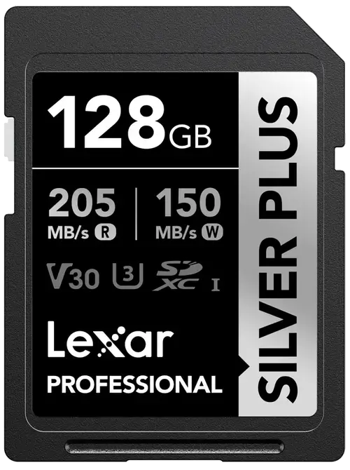 Card de memorie Lexar Professional SILVER Plus 1066x LSDSIPL128G-BNNNG, 128GB, SDXC, UHS-I U3 A2, V30