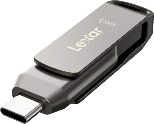 Memorie USB Lexar JumpDrive Dual Drive D400, 64GB, USB Type-C/USB-A