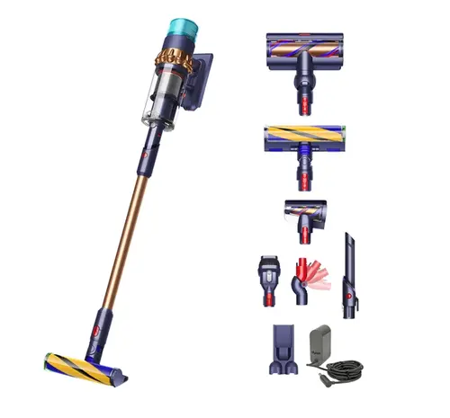 Aspirator vertical fara fir Dyson Gen5 Detect Absolute 447002-01, autonomie 70 de minute, putere aspirare 280 AW, 752 W, 0.77 l (Albastru/Cupru)