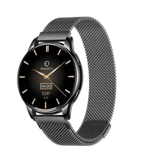 Smartwatch EcoWatch 3, 1.32inch AMOLED, Ritm cardiac, Monitorizare somn, Rezistenta la apa IP67 (Negru)
