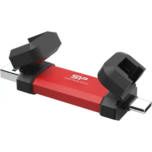 SSD Extern Silicon Power DS72, 500GB, USB-A / Type-C 3.2 (Negru/Rosu)