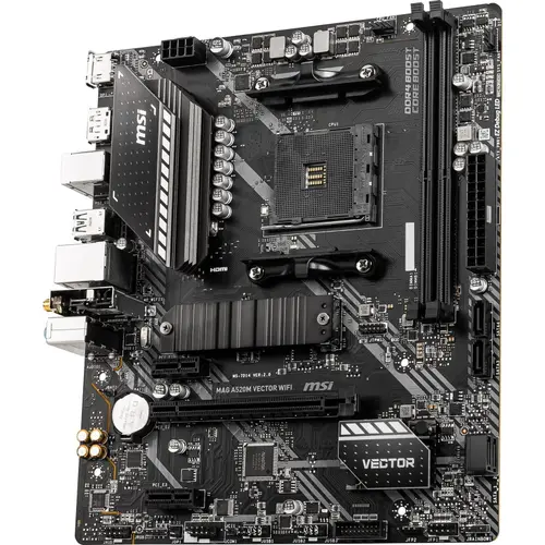 Placa de baza MSI MAG A520M VECTOR WIFI, AMD A520, AM4, mATX
