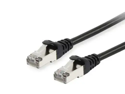Cablu EQUIP 606103 Cat.6A S/FTP Patch, 1.0m, Negru, 8.34x11.68x1000mm