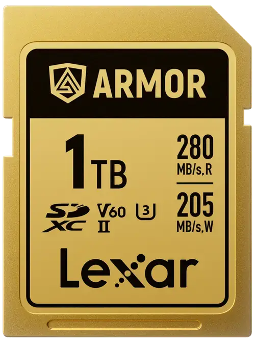 Card de memorie Lexar ARMOR Gold LSDAMGL001T-RNNNG, 1TB, SDXC, UHS-II U3, V60, Inox, IP68