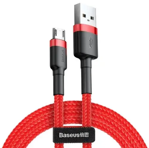 Cablu Date si Incarcare USB-A - microUSB Baseus Cafule, 18W, 1m, CAMKLF-B09, Rosu
