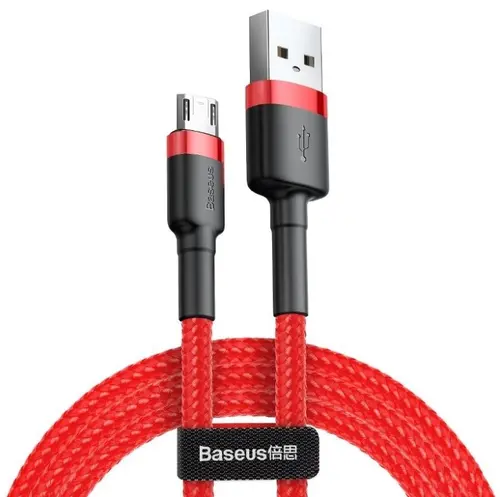Cablu Date si Incarcare USB-A - microUSB Baseus Cafule, 18W, 1m, CAMKLF-B09, Rosu