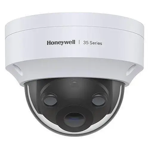 Camera supraveghere IP Dome Honeywell HC35W45R3, 5 MP, 2.8 mm, IR 40 m, slot card, PoE, detectare msicare