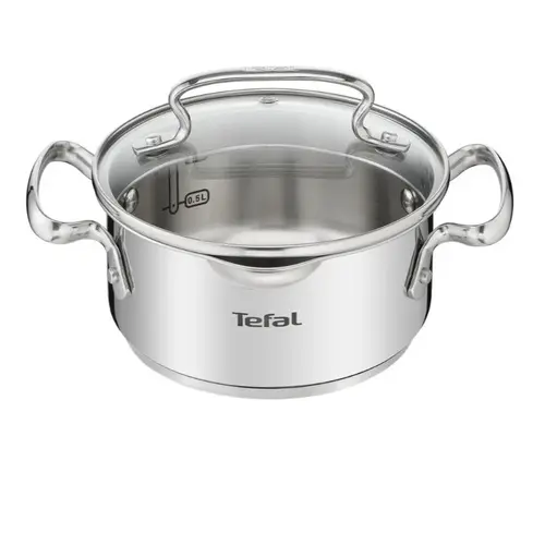 Oala Tefal G7194355, Otel inoxidabil, 2 L, 18 cm (Argintiu/Transparent)