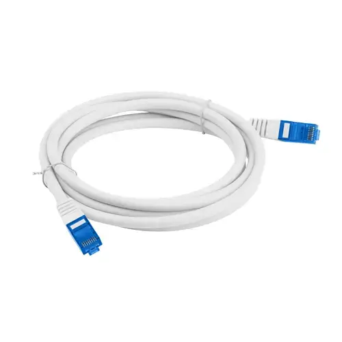 Cablu ecranat S / FTP, Lanberg 42473, cat.6A, mufa 2xRJ45, lungime 1m, AWG 26, 500 MHz, de legatura retea, ethernet, Alb