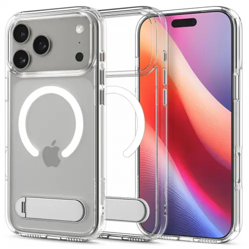 Husa MagSafe pentru Apple iPhone 17 Pro Max, Spigen, Ultra Hybrid S, Transparenta