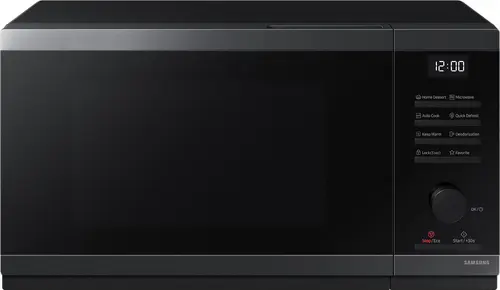 Cuptor cu microunde Samsung MS23DG4504AGE2, 23 l, 800 W, Incalzire/Dezghetare, Cronometru, Finisaj interior ceramic (Negru)
