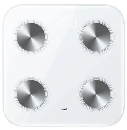 Cantar de baie Huawei Scale 3 Herm-B19, Precizie 100 g, Bluetooth 5.0, Wi-Fi, 10+ Masuratori corporale Inteligent (Alb)