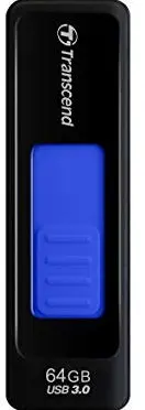 Stick USB Transcend Jetflash 760, 64GB, USB 3.0 (Negru/Albastru)