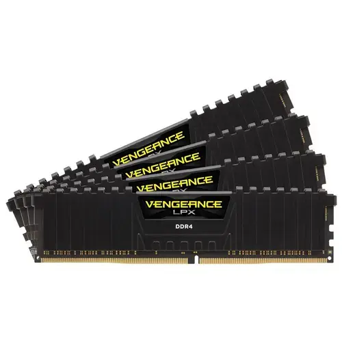 Memorii Corsair Vengeance LPX Black 64GB(4x16GB), DDR4, 2400MHz, CL14, Quad Channel