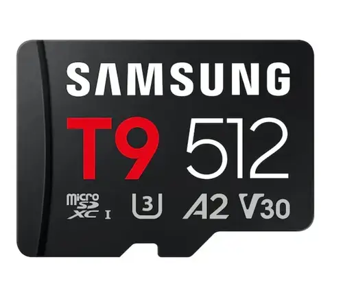 Card de memorie SAMSUNG T9 MB-MH512T/WW, 512GB, microSDXC, UHS-I U3, A2, V30
