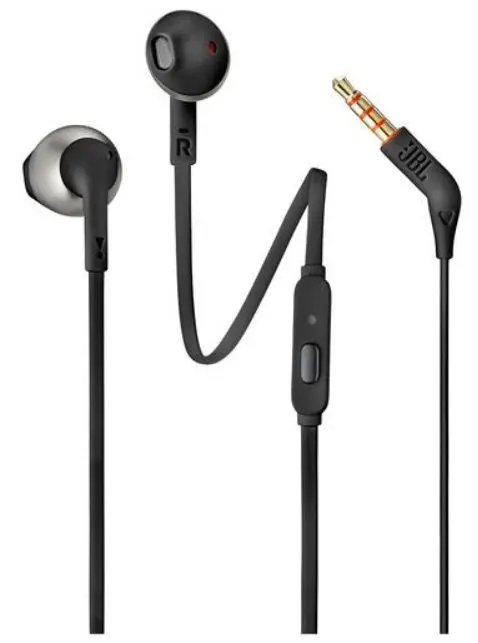 Casti Stereo JBL T205, Microfon (Negru)