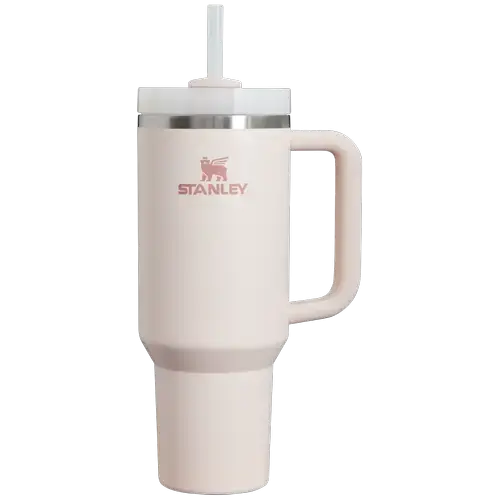 Cana termos cu pai Stanley, The Quencher H2.O FlowState Tumbler, 1.2L, 10-13230-023, Roz pal