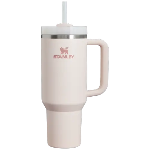 Cana termos cu pai Stanley, The Quencher H2.O FlowState Tumbler, 1.2L, 10-13230-023, Roz pal