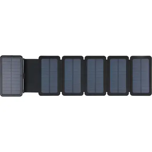 Acumulator Extern Sandberg Solar, 6 panouri, 20000 mAh, 74Wh, IPX4 (Negru)