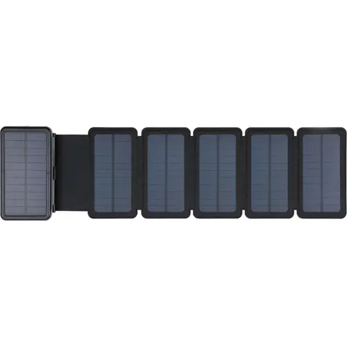 Acumulator Extern Sandberg Solar, 6 panouri, 20000 mAh, 74Wh, IPX4 (Negru)