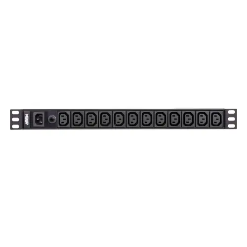Bara alimentare profesionala PDU rack 19 inch Aten PE0112G-AT-G, 1U 10A 12Port Basic PDU, Negru