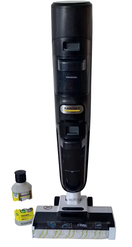 Aspirator vertical cu spalare Karcher FCV 4 Natural N, 180W, 45 min (Alb/Negru)
