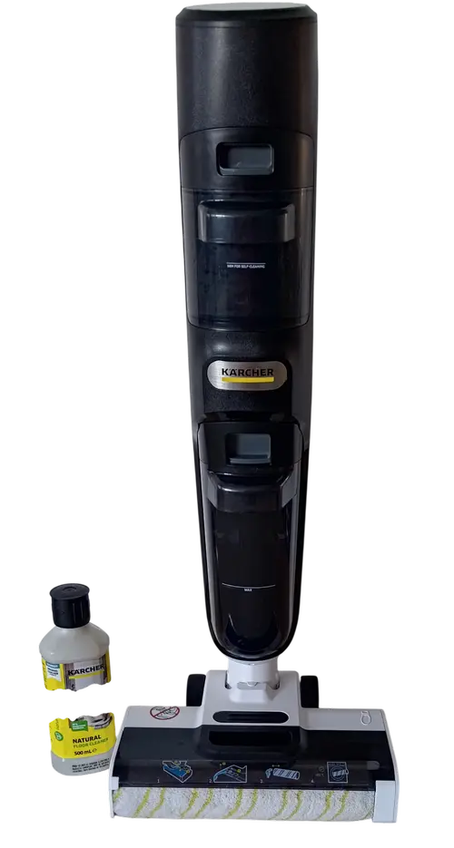 Aspirator vertical cu spalare Karcher FCV 4 Natural N, 180W, 45 min (Alb/Negru)
