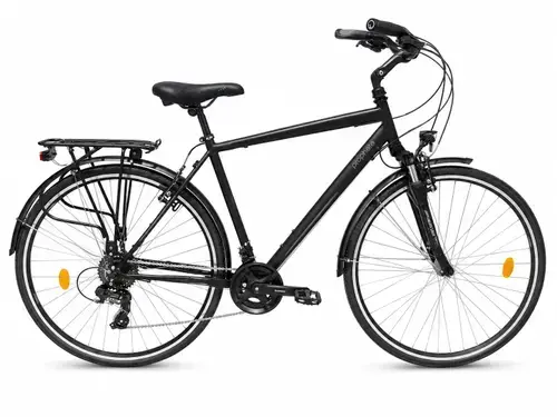 Bicicleta Trekking Prophete 52775, roti 28 inch, cadru L 520 mm, 24 de viteze, Negru