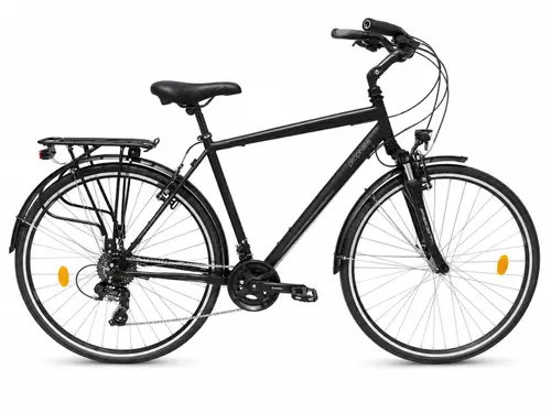 Bicicleta Trekking Prophete 52775, roti 28 inch, cadru L 520 mm, 24 de viteze, Negru