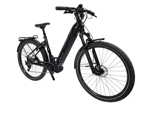 Bicicleta electrica Trekking Stella Tierra, roti 29 inch, 10 viteze, cadru L, motor 250W, Viteza maxima 25 km/h, Negru