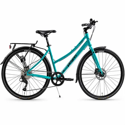 Bicicleta Oras Pegas Hoinar, roti 28 inch, cadru M,  Turcoaz
