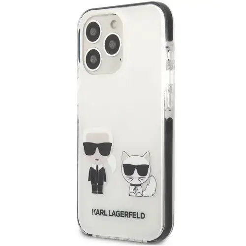 Protectie Spate Karl Lagerfeld Karl And Choupette pentru Apple iPhone 13 Pro (Alb)