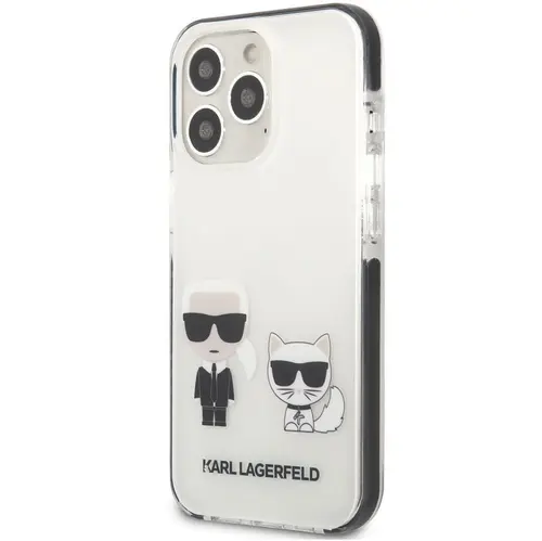 Protectie Spate Karl Lagerfeld Karl And Choupette pentru Apple iPhone 13 Pro (Alb)