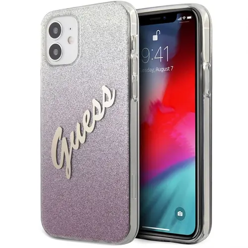 Husa de protectie Guess Vintage pentru Apple iPhone 12 mini (Roz)