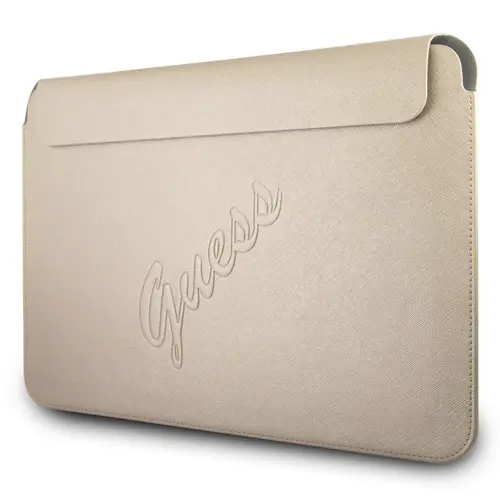 Husa Guess Saffiano pentru Laptop 13inch, Aurie GUCS13PUSASLG