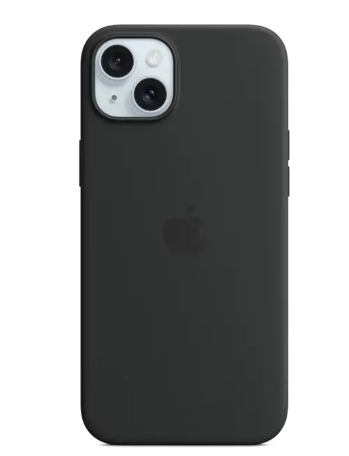 Husa protectie spate Apple Silicone Case MagSafe pentru Apple iPhone 15 Plus (Negru)