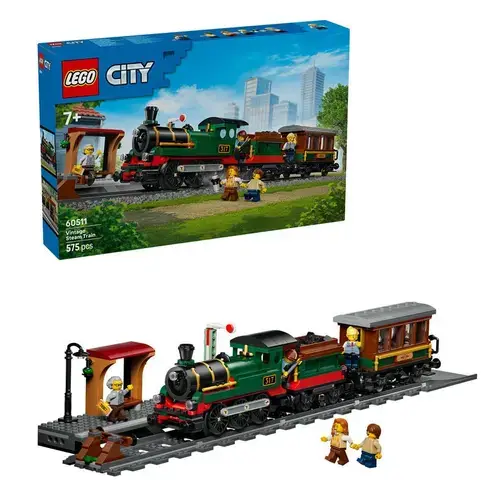 LEGO® City - Tren cu aburi vintage 60511, 575 piese