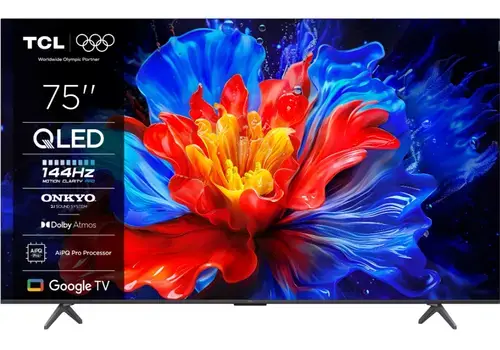 Televizor TCL QLED 75P8K, 189 cm, Smart Google TV, 4K Ultra HD, 100Hz, Clasa F (Model 2025)