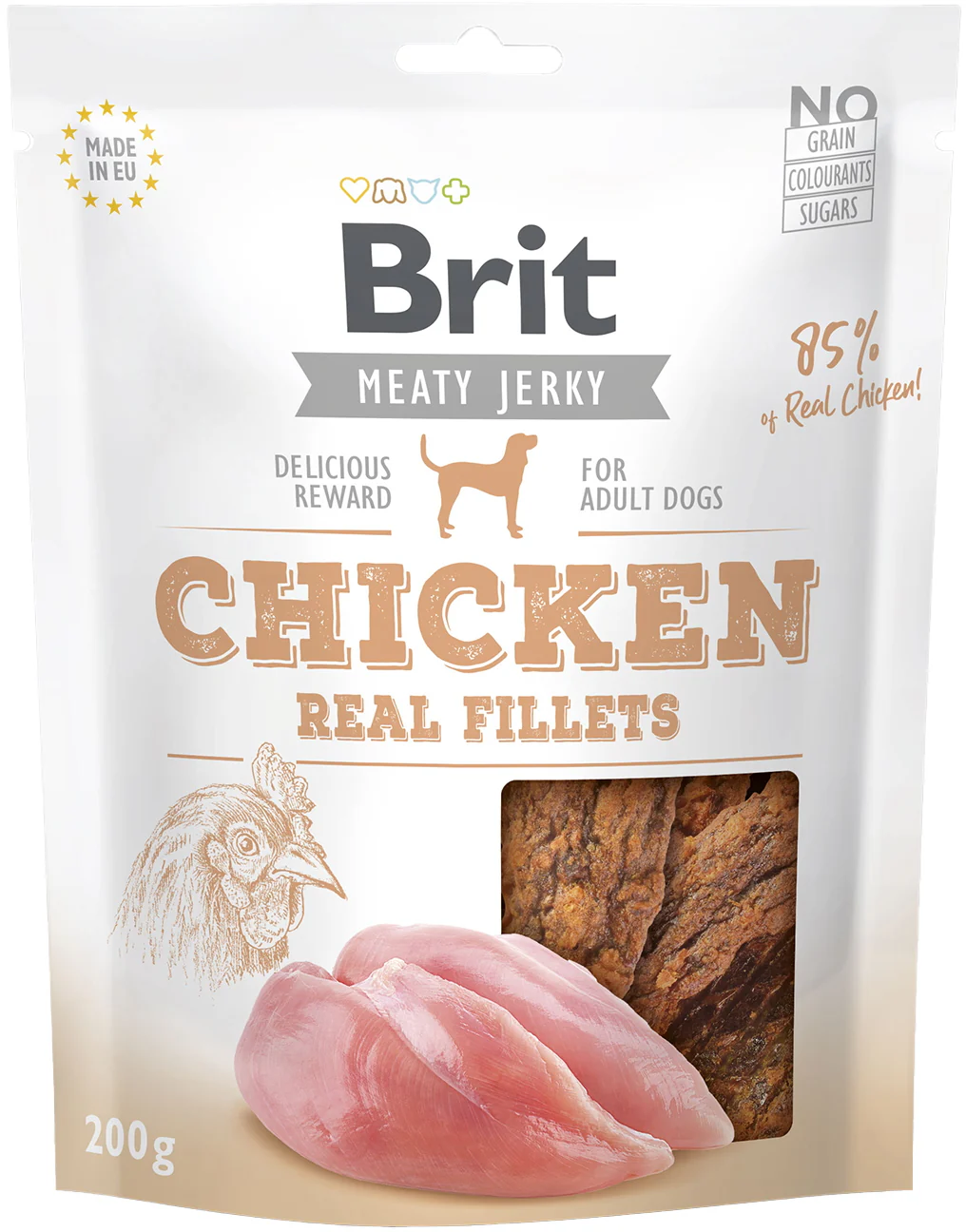 BRIT Jerky Recompensă pentru câini, File de Pui