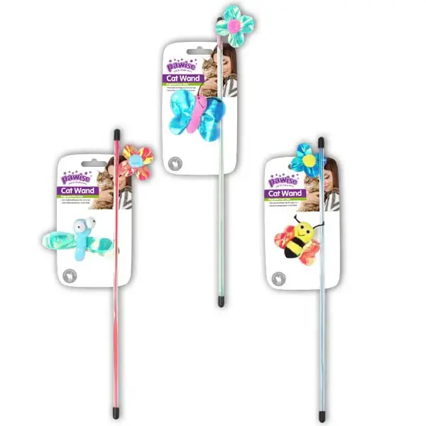 OUTLET PAWISE Jucărie pentru pisici Undiţă cu Insecte, diverse modele,47cm
