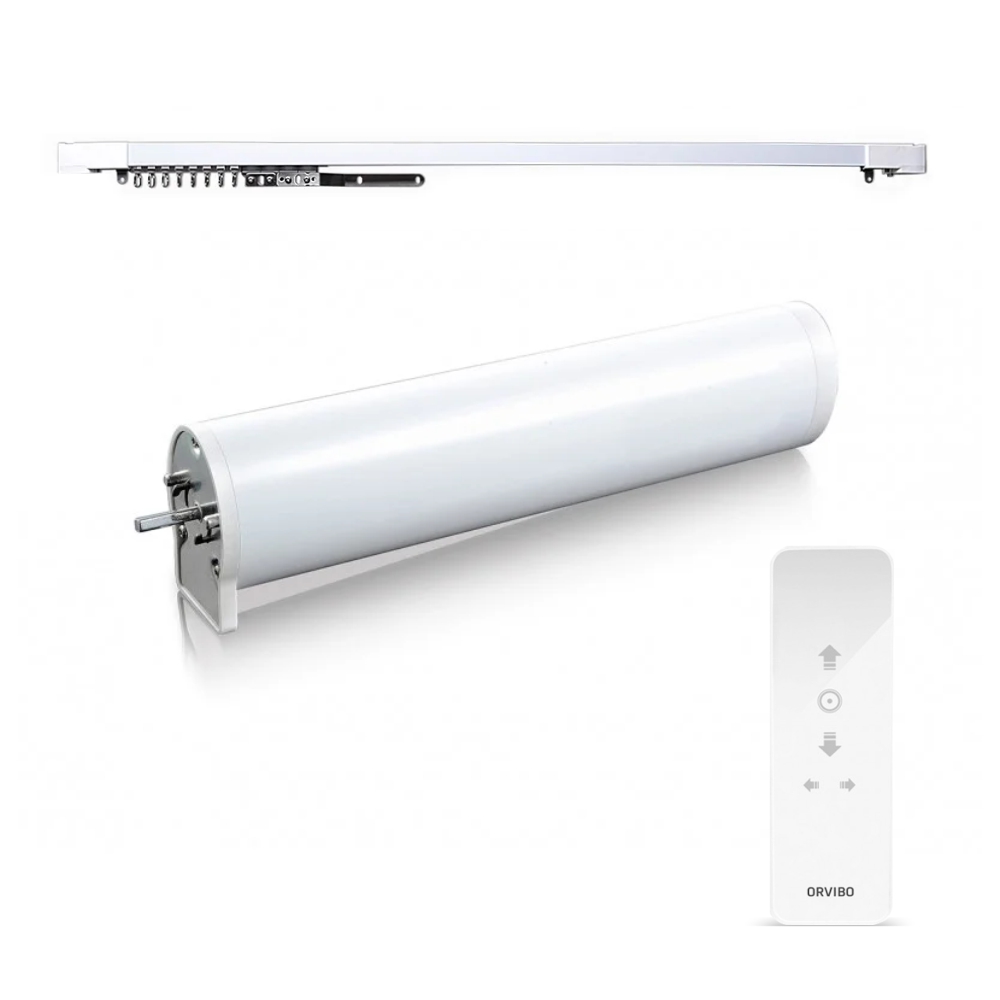 Kit Sina Draperie cu Deschidere Tip Cortina Orvibo, Lungime 2 m, Inclus motor &amp; Telecomanda