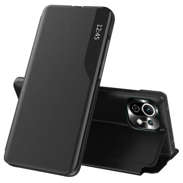 Husa pentru Xiaomi 11 Lite 5G NE / Mi 11 Lite 5G / 11 Lite, Techsuit, eFold, Neagra