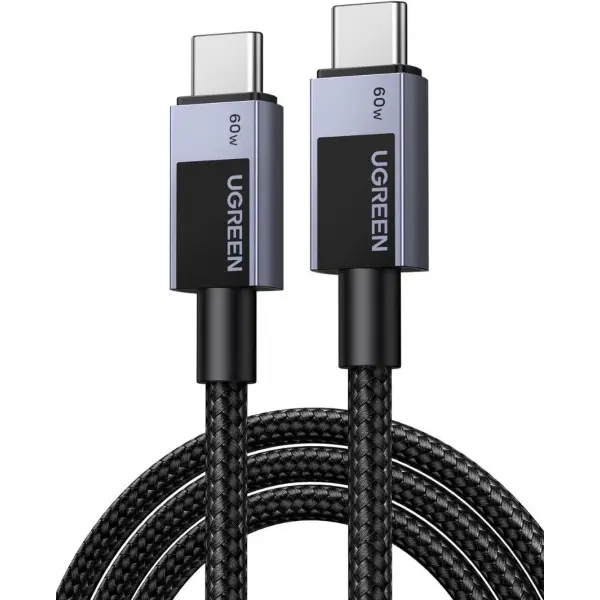 Cablu Date si Incarcare USB-C - USB-C UGREEN L524, 60W, 2m, Gri