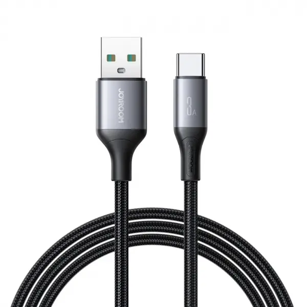 Cablu Date si Incarcare USB-A - USB-C Joyroom S-A28 Flash, 30W, 2m, Negru