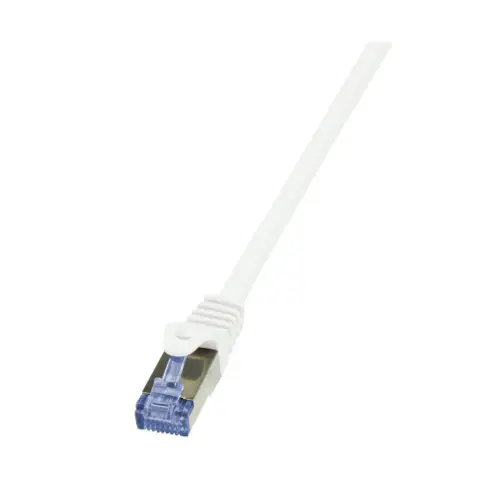 Cablu Patchcord Logilink CQ4051S, S/FTP, Cat6a, 2m, alb