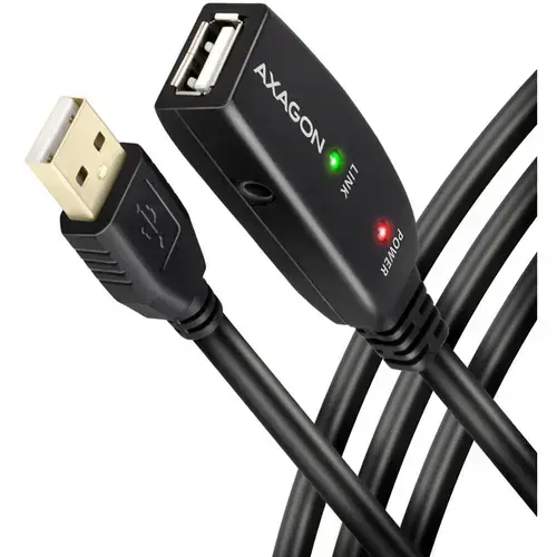 Cablu AXAGON ADR-215, prelungitor 15m, activ, USB-A tata - USB-A mama, Negru