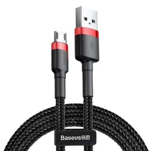 Cablu USB-Micro USB, Baseus, 1.5A, 2 m, Rosu/Negru