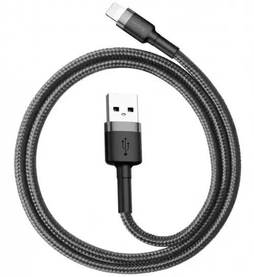 Cablu Date si Incarcare USB-A - Lightning Baseus Cafule, 18W, 0.5m, Gri