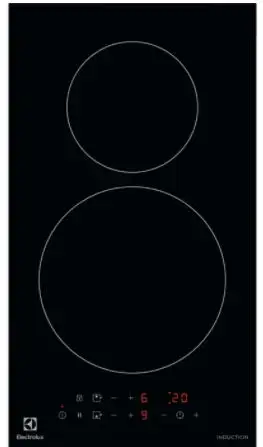 Plita incorporabila Electrolux LIT30230C, Inductie, 2 Zone de gatit, Power boost, Control Touch, 29 cm (Negru)